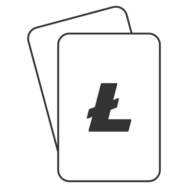 Litecoin игральных карт — стоковый вектор