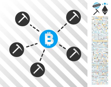 Havuzu düz simgesi Bonus ile madencilik Bitcoin