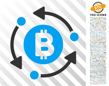 Bitcoin döndürme oklarını Bonus simgesiyle düz