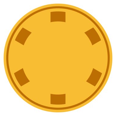 Kumarhane çipi düz simgesi