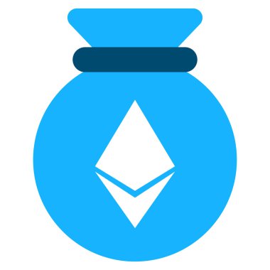 Ethereum çuval düz simgesi