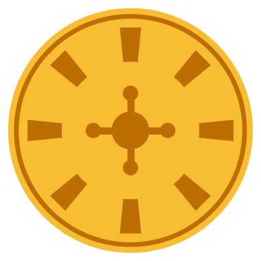 Kumarhane çipi düz simgesi