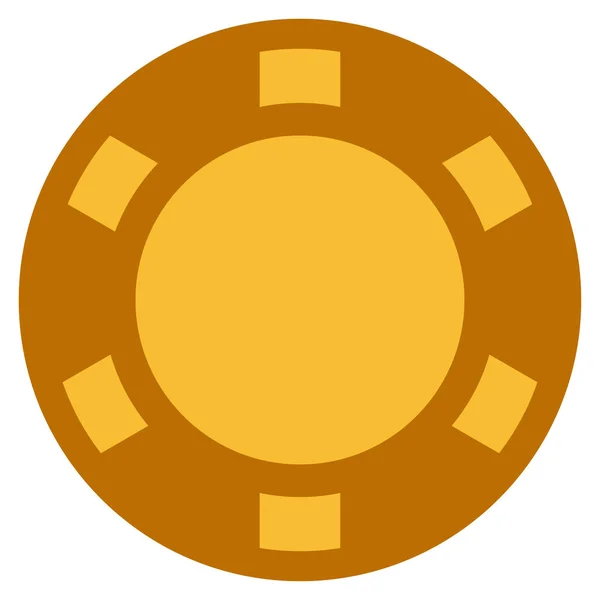 Puce de casino icône plate — Image vectorielle