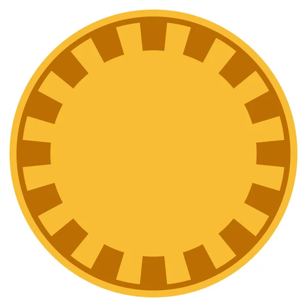 Casino čip plochá ikona — Stockový vektor