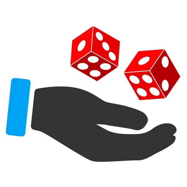 Kézi játék kocka lapos ikon — Stock Vector