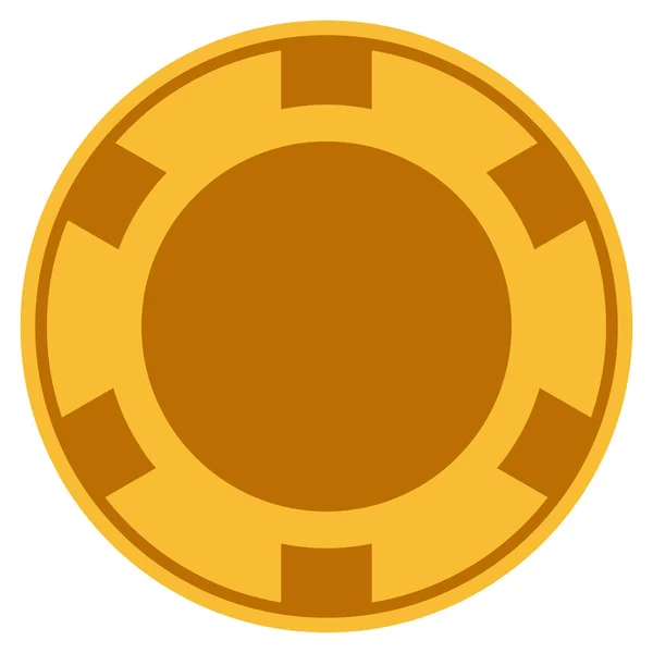Puce de casino icône plate — Image vectorielle