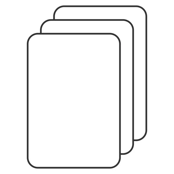Empty Player Cards Flat Icon — Stock Vector