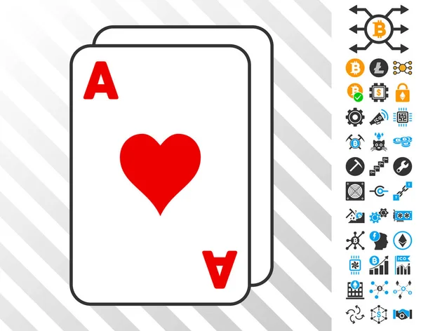 Spielkarten mit Bonus — Stockvektor