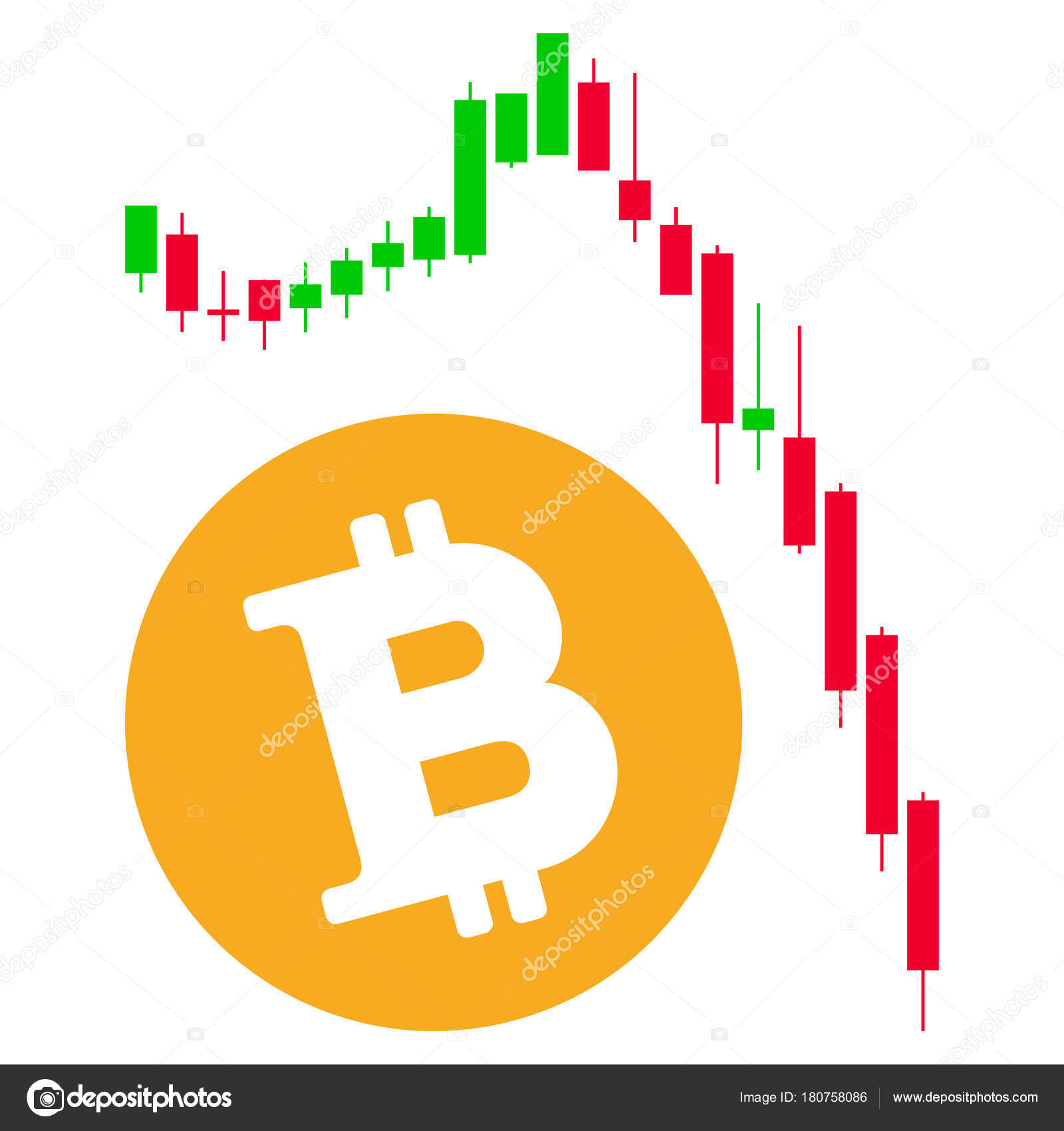 Bitcoin Epic Fail Chart Flat Icon Stock Vector by ©ahasoft 180758086