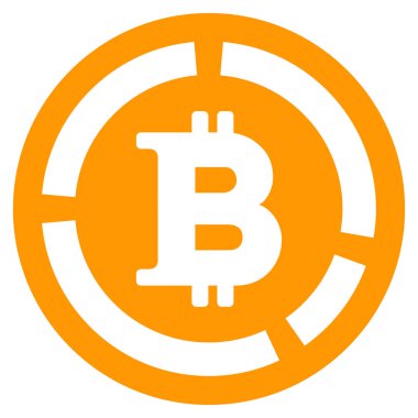 Bitcoin para düz simgesi