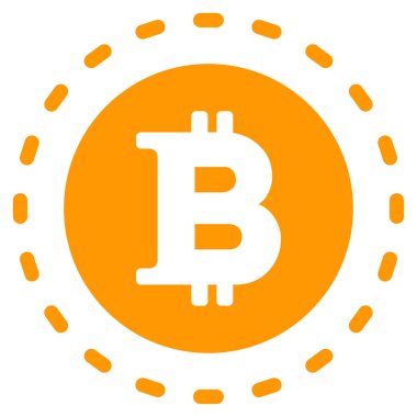 Bitcoin para düz simgesi