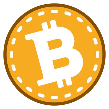 Bitcoin para düz simgesi