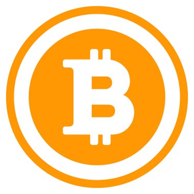 Bitcoin düz simgesi