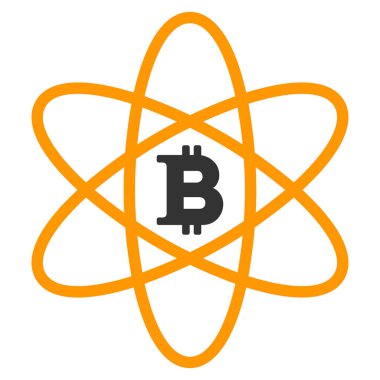 Bitcoin Atom düz simgesi