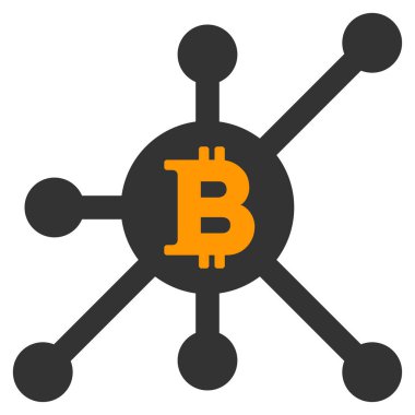 Bitcoin Masternode bağlamak düz simgesi