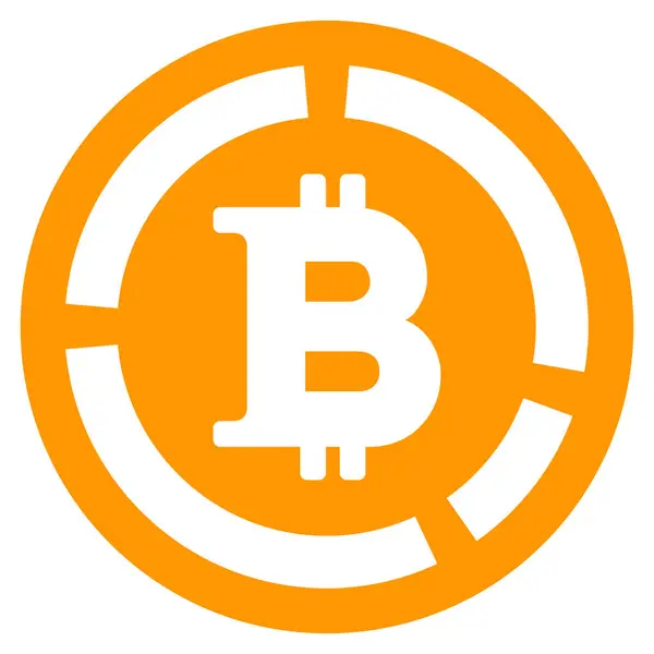 Bitcoin-Symbol flach — Stockvektor
