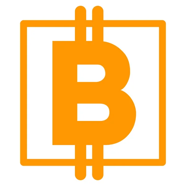 Bitcoin Símbolo Ícone plano —  Vetores de Stock