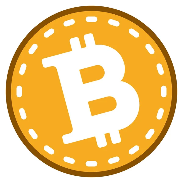 Bitcoin érme lapos ikon — Stock Vector