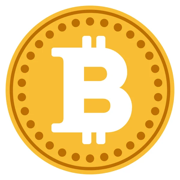 Bitcoin érme lapos ikon — Stock Vector