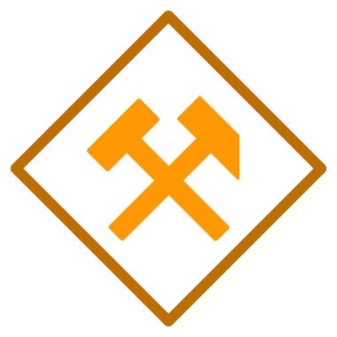 Çekiç düz simgesi