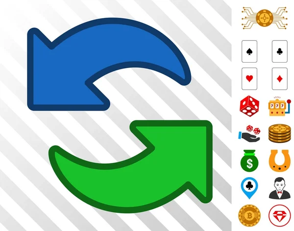 Pictogram van de pijlen van de update met Bonus — Stockvector