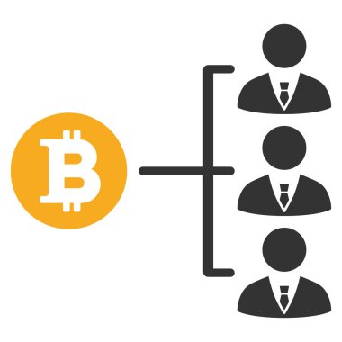 Bitcoin personel maaş düz simgesi