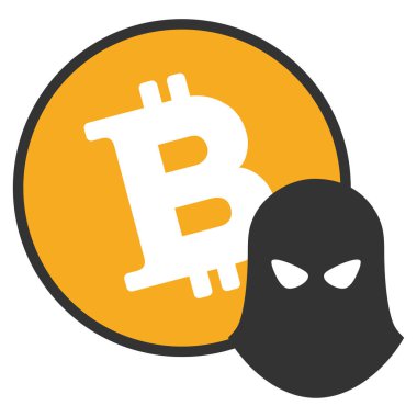 Bitcoin casus düz simgesi
