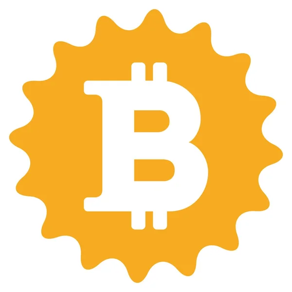 Bitcoin Token Flat Icon — Stock Photo, Image