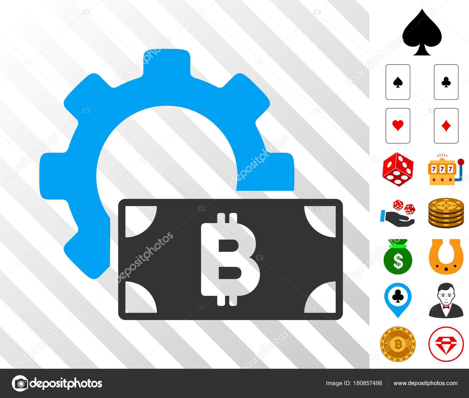 Bitcoin Cash Options Gear Icon With Bonus Stock Vector C Ahasoft - 
