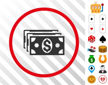 Bonus Doları banknot yuvarlak simgesiyle