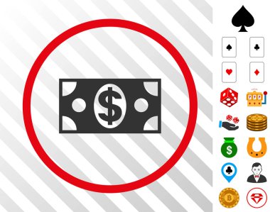 Bonus Doları banknot yuvarlak simgesiyle
