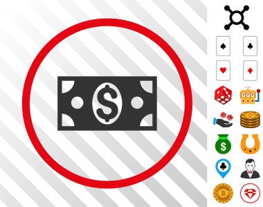 Bonus Doları banknot yuvarlak simgesiyle