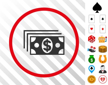 Bonus Doları banknot yuvarlak simgesiyle