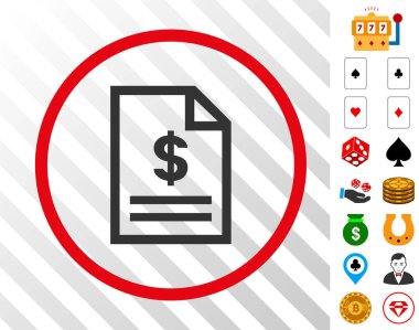 Fatura sayfa simgesi ile Bonus yuvarlak