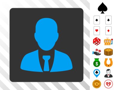 İşadamı mavi simge Bonus ile