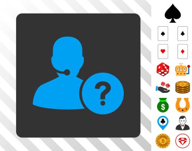Çevrimiçi destek mavi simge Bonus ile