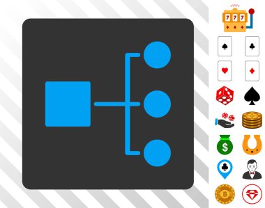 Yapı diyagramı mavi simge Bonus ile