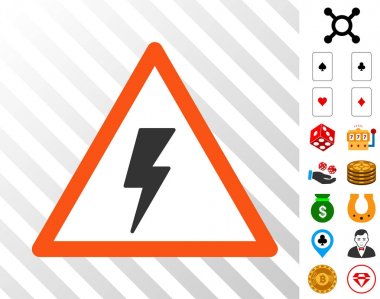 Bonus ile elektrik şok uyarı simgesi