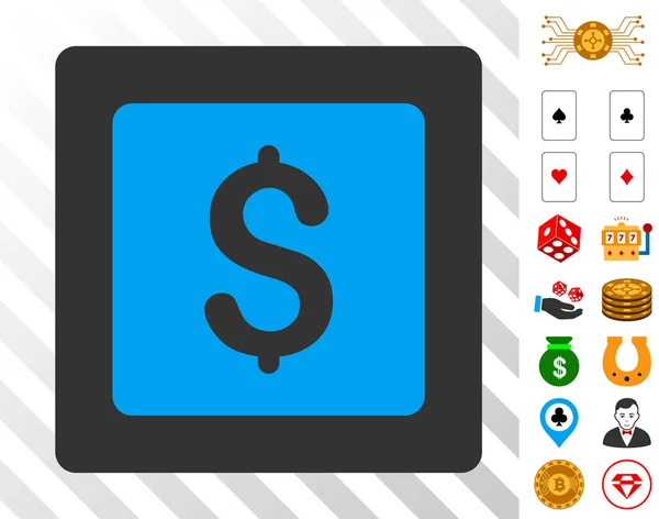 Finance Blue Icône avec Bonus — Image vectorielle