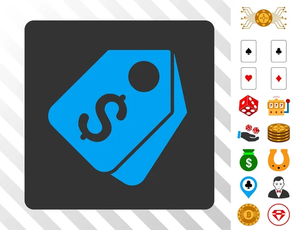 Cenovky modrou ikonu s bonusem — Stockový vektor