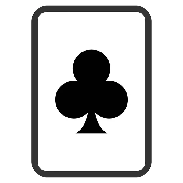 Kluby hazard karta płaska ikona — Wektor stockowy