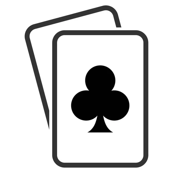 Szerencsejáték, kártya klub lapos ikon — Stock Vector