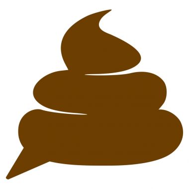 Bok fikir bulut düz simgesi