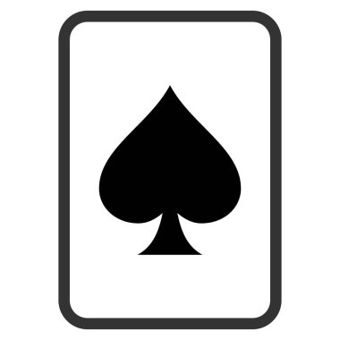 Maça kumar kart düz simgesi