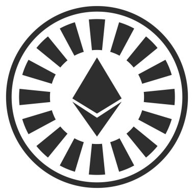 Ethereum Casino rulet düz simgesi