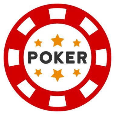 Poker Casino çip düz simgesi