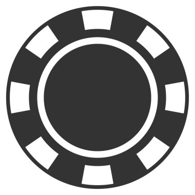 Kumarhane çipi düz simgesi