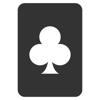 Kulüpleri kumar kart düz simgesi