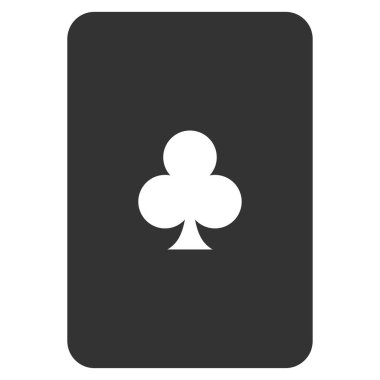 Kulüpleri oyun kağıdı düz simgesi