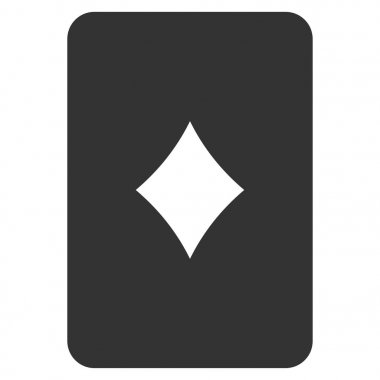 Elmas oyun kağıdı düz simgesi